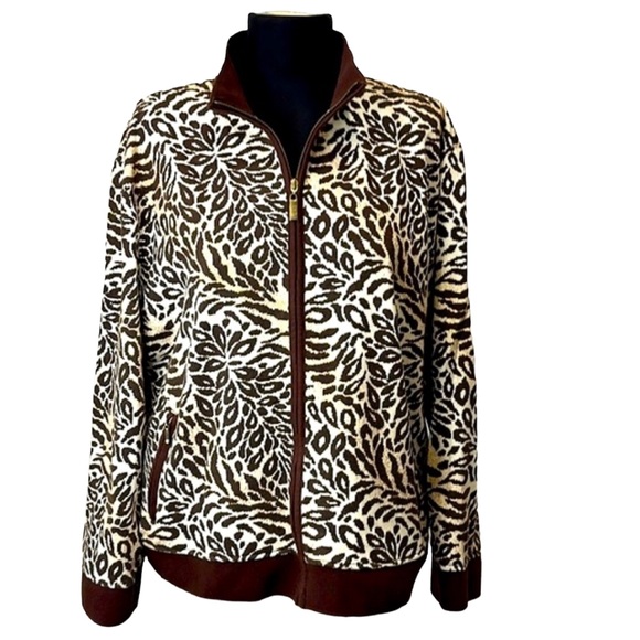 Vintage Needle & Threads Full Zip Jacket Animal Print - Picture 3 of 17